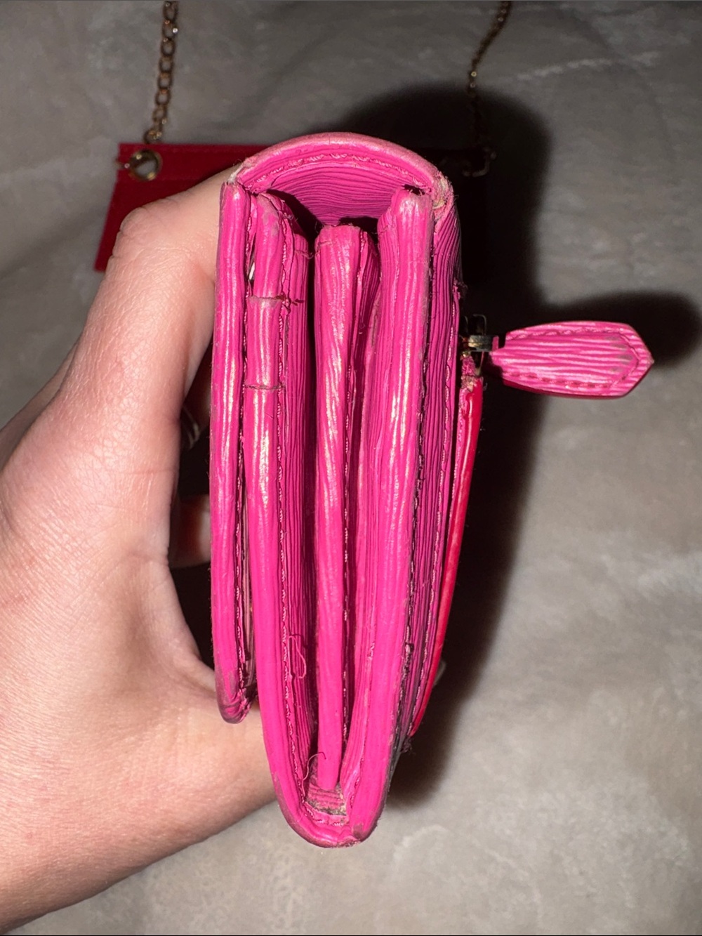 Prada Pink Leather wallet with COA and Chain insert. - Picture 6 of 9